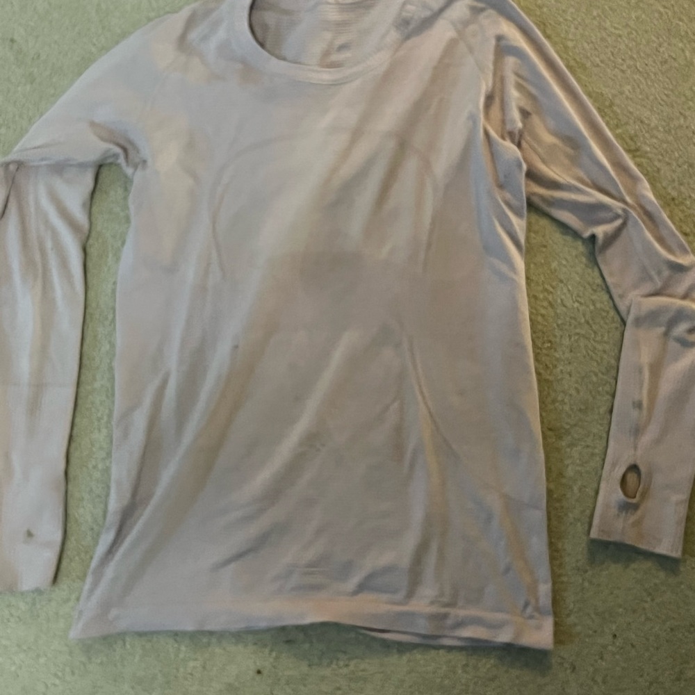 lululemon Light pink swifty tech Long Sleeve Top